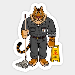 Janitor Who Is Also A Tiger Sticker